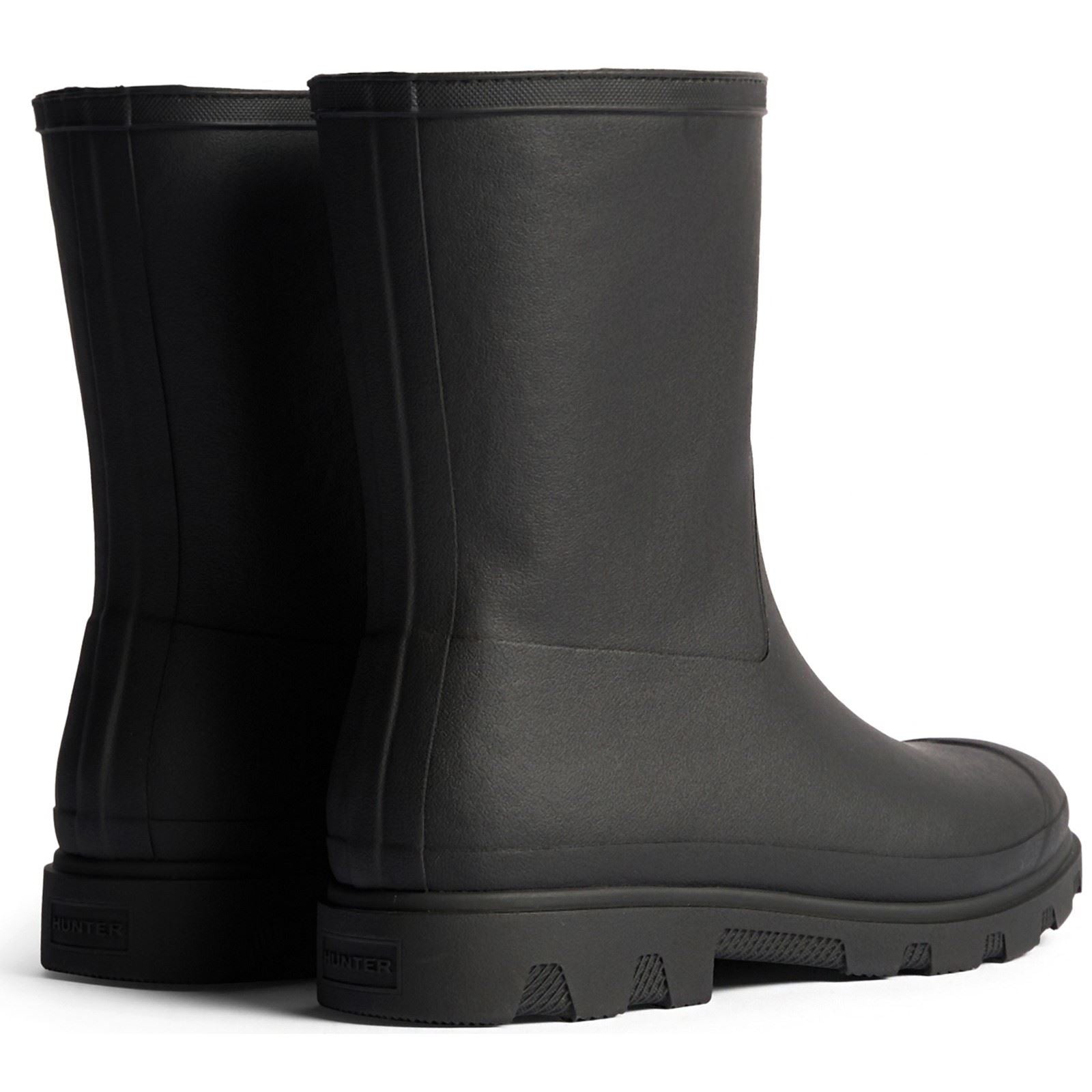 Hunter Downpour Short Insulated Boot Rubber Men's Black Wellington Boots