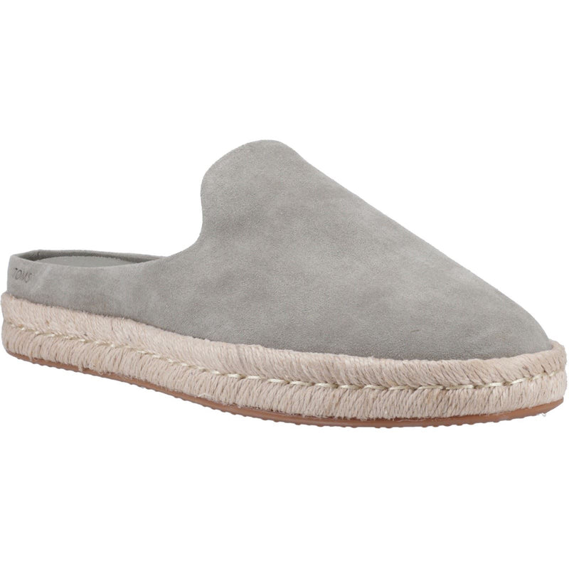 TOMS Santiago Mule Leather Men's Vetiver Grey Slippers