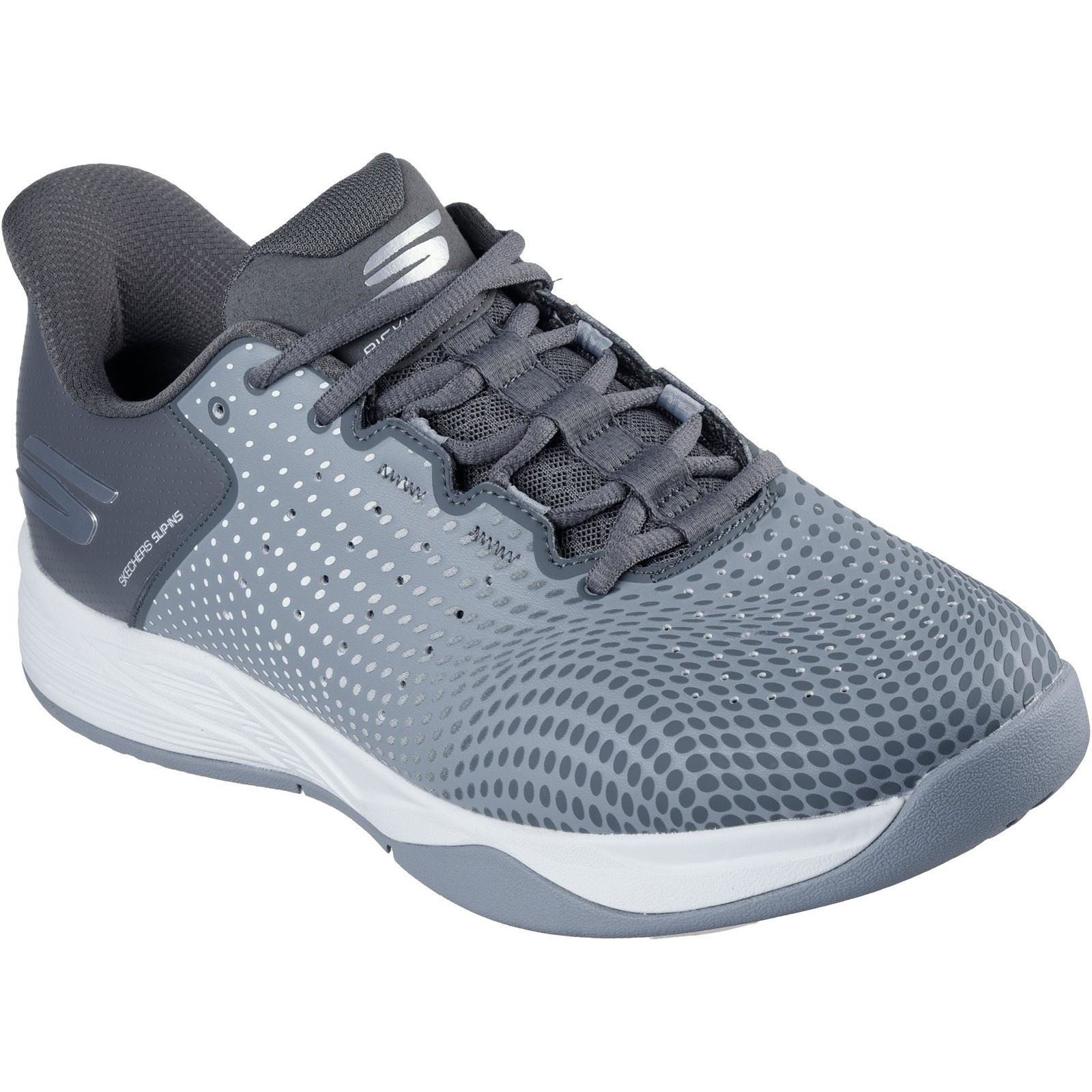 Skechers Performance Slip-ins Relaxed Fit Viper Court Reload Synthetic Men's Grey/Charcoal Sneakers