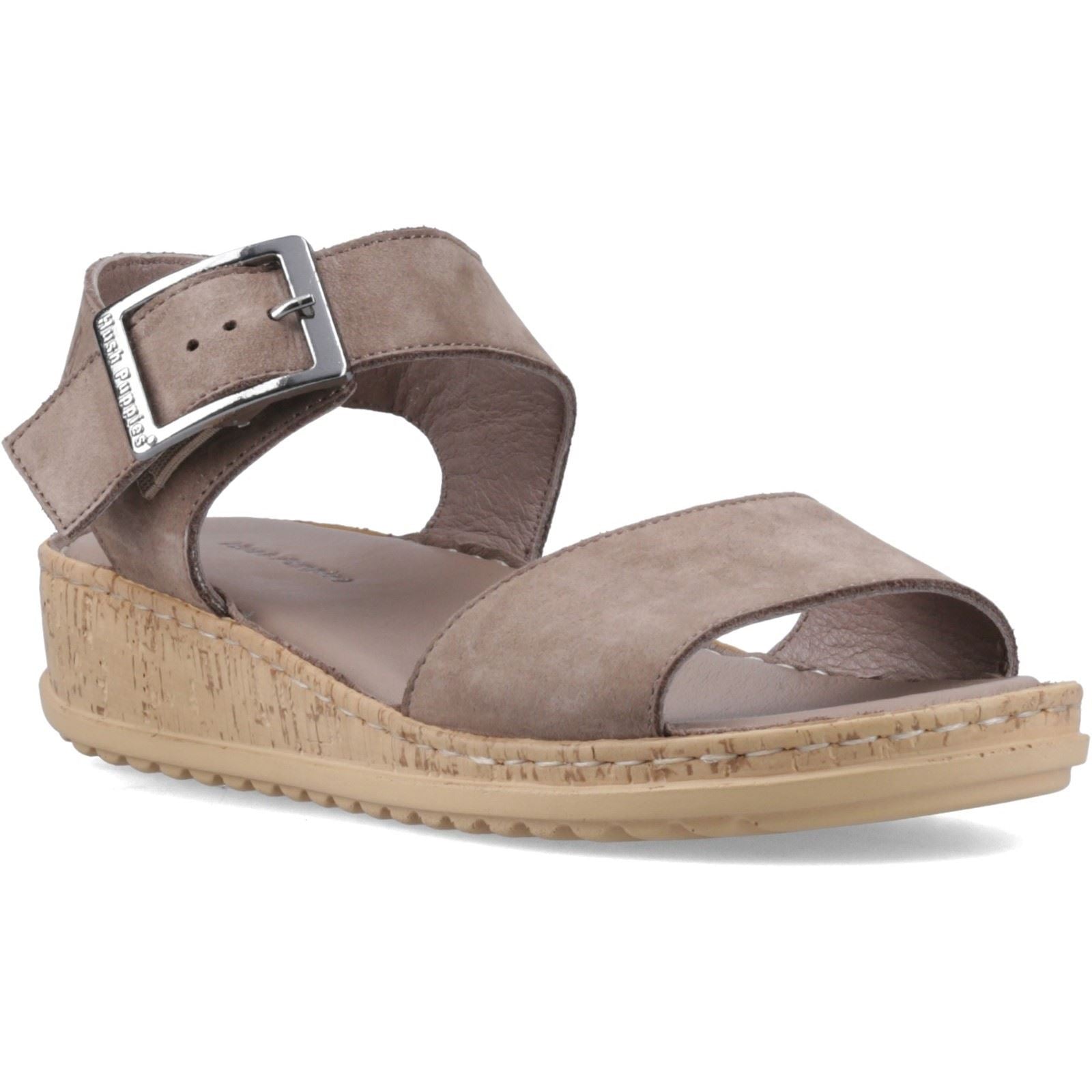 Hush Puppies Ellie Leather Women's Fossil Sandals