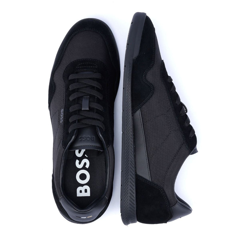 Boss Titanium Men's Black Sneakers