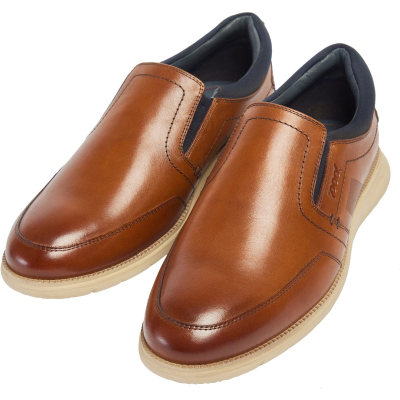 Pod Holden Leather/Textile Men's Cognac Sneakers