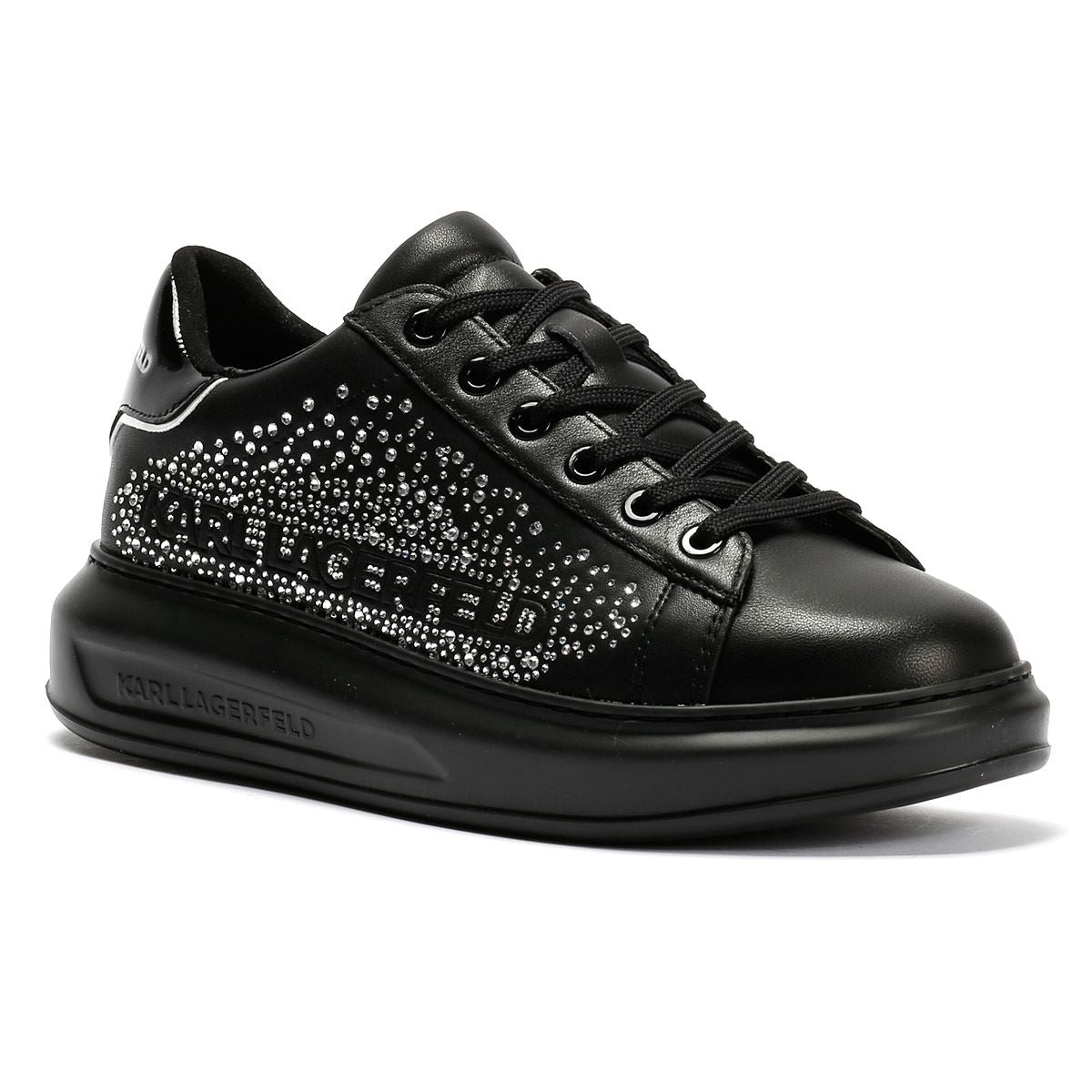 Karl Lagerfeld Kapri Konstellation Leather Women's Black/Silver Sneakers
