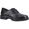 Hush Puppies Athena Senior Leather Girls's Black Brogues