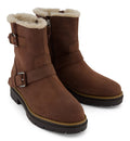 TOMS Ionie Moto Waxy Suede Women's Dark Brown Boots