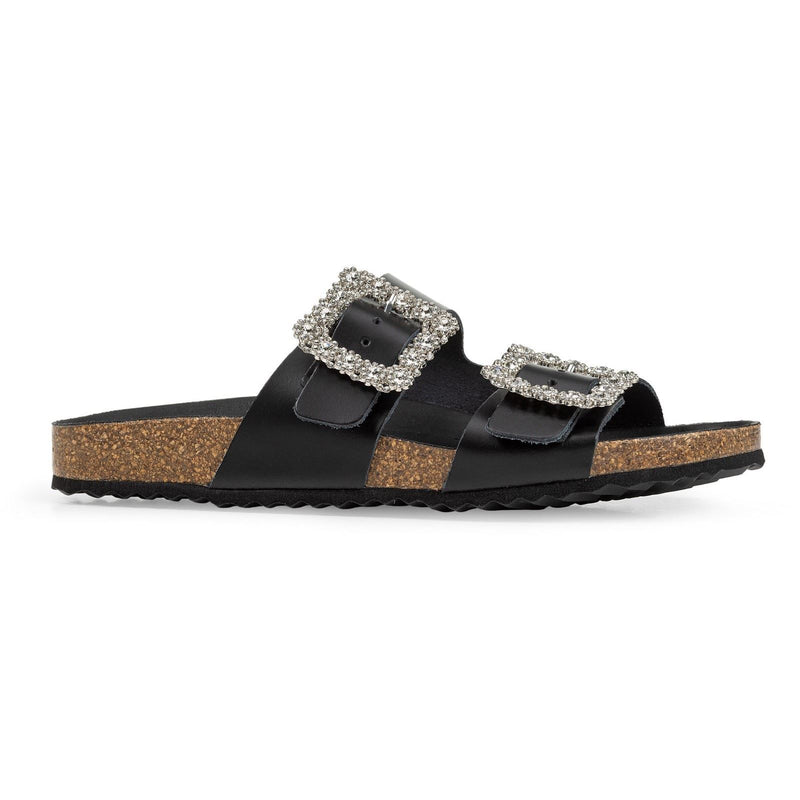 Geox D BRIONIA R Leather Women's Black Sandals