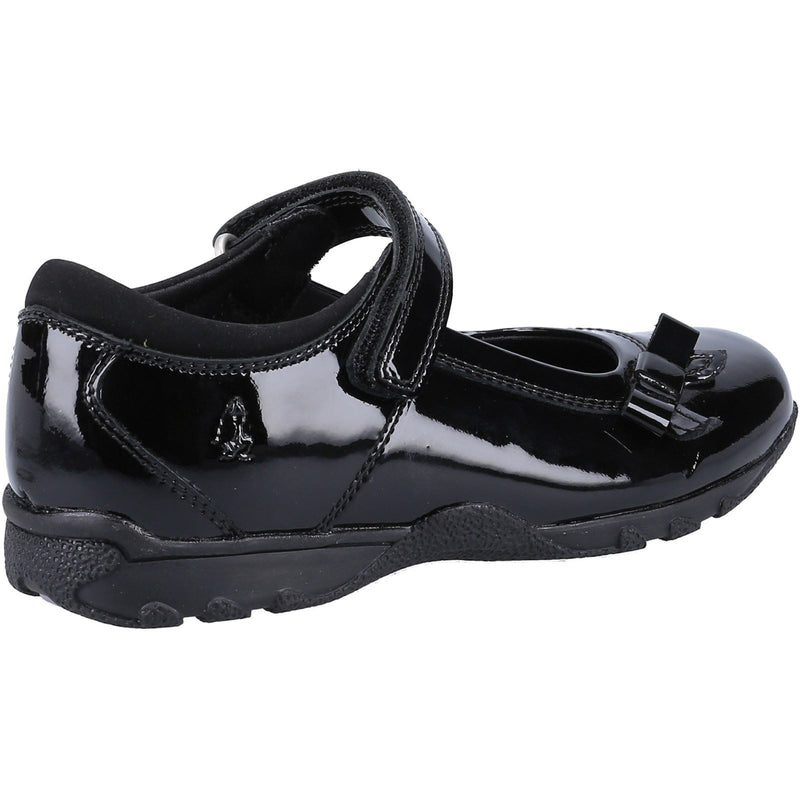Hush Puppies Carrie Youth Girls Black Leather Shoes