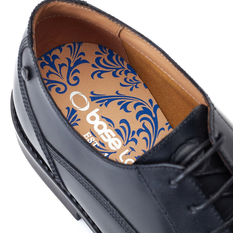 Base London Magnus Leather Men's Black Oxford Shoes