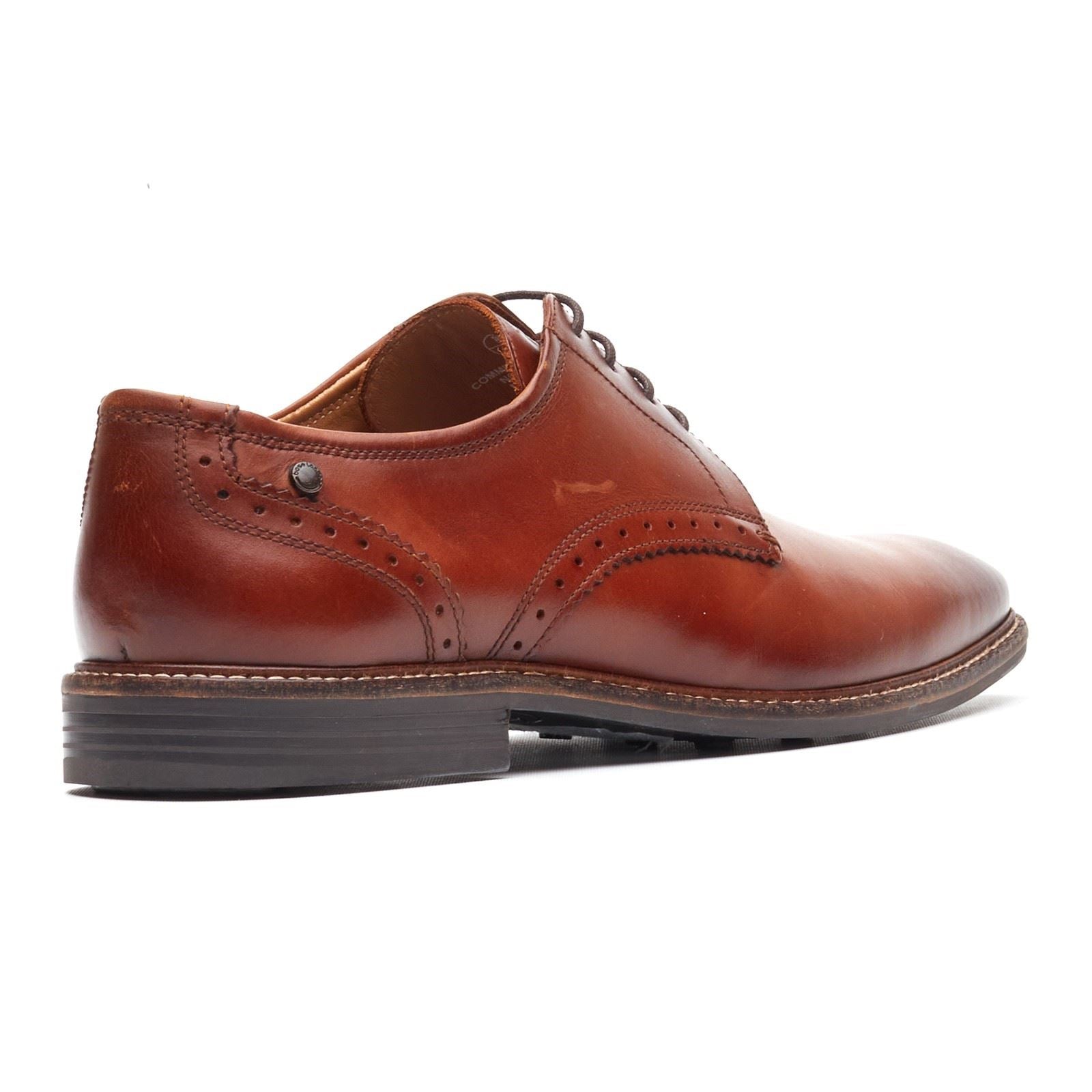 Base London Eton Lace Up Leather Men's Burnt Tan Lace-Up Shoes