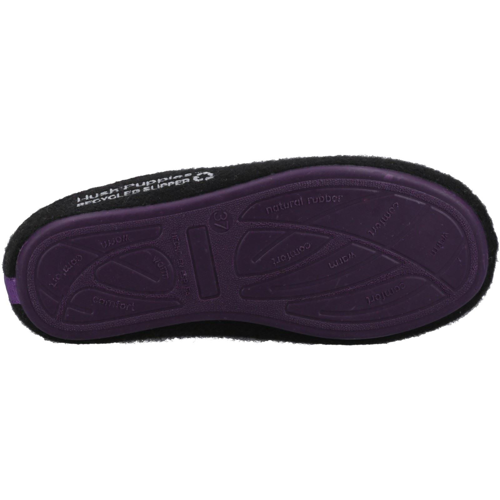 Hush Puppies The Good 90% Recycled RPET Synthetic Women's Black Slippers