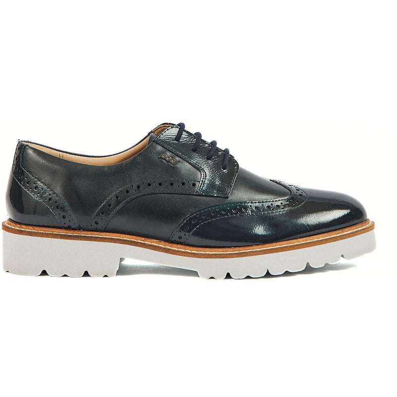 Pod Kortney Leather Women's Navy Patent Brogues Shoes