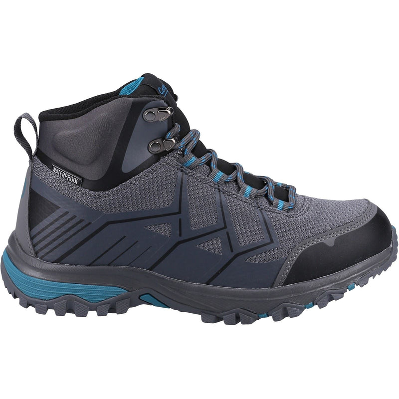 Cotswold Wychwood Mid RPET+Mesh Women's Grey/Blue Hiking Boots