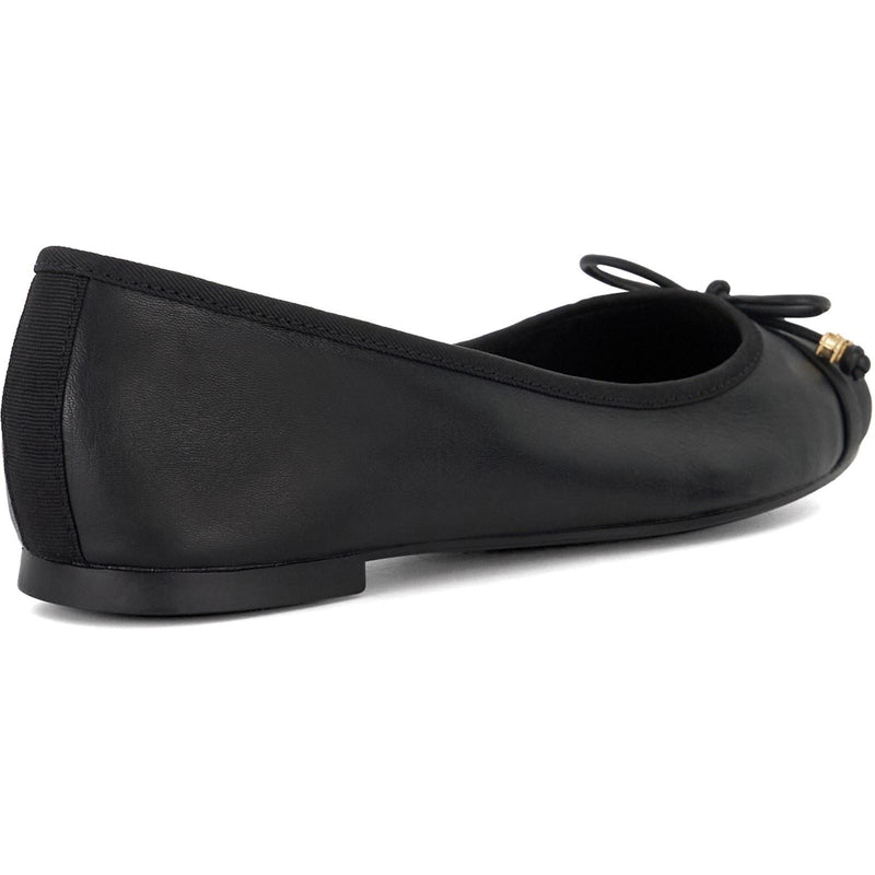 Dune Hallo Wide Fit Women's Black Flats