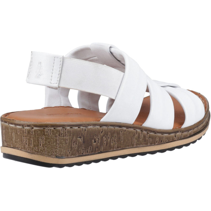 Hush Puppies Eden Wide Fit Leather Women's White Sandals