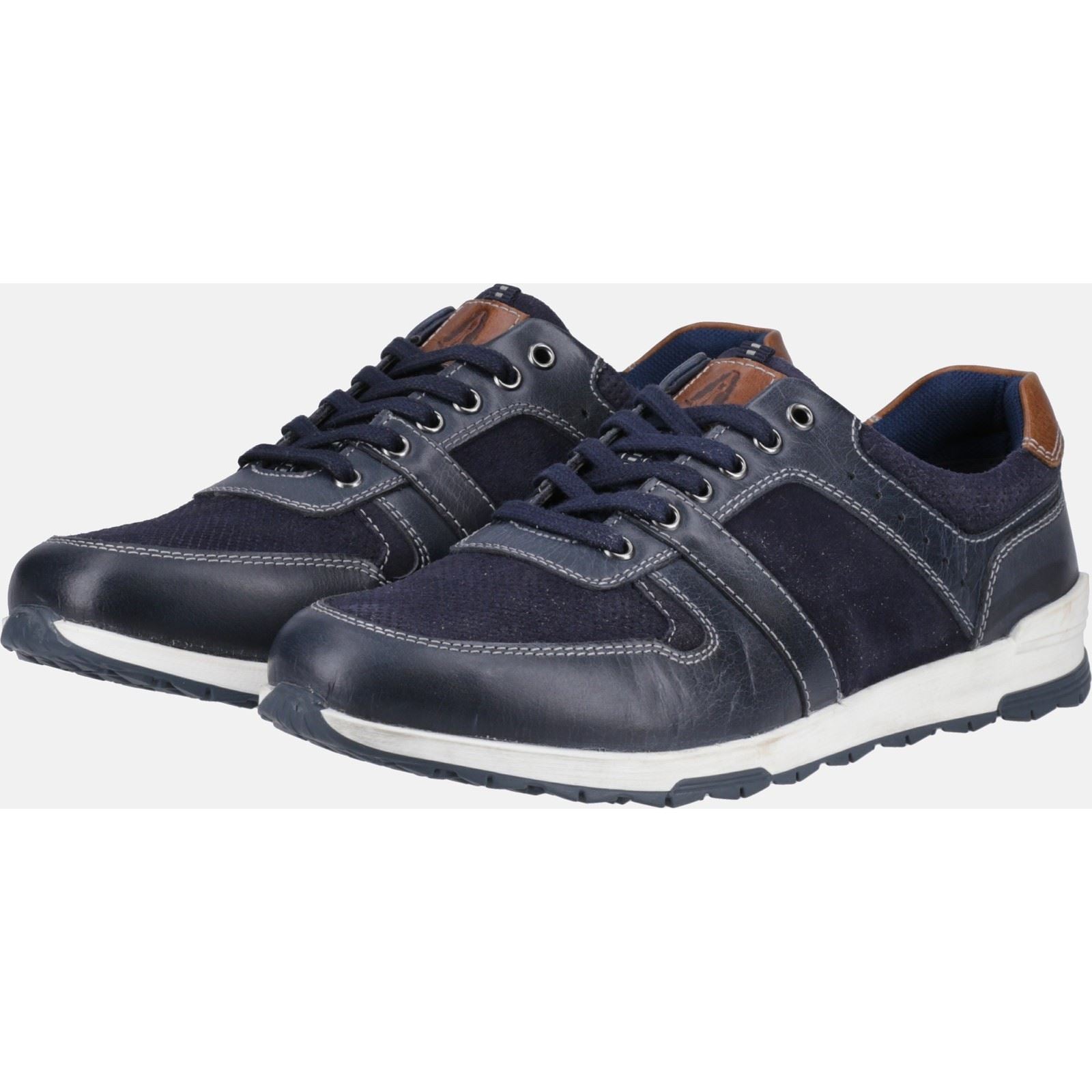 Hush Puppies Christopher Leather Men's Navy Sneakers