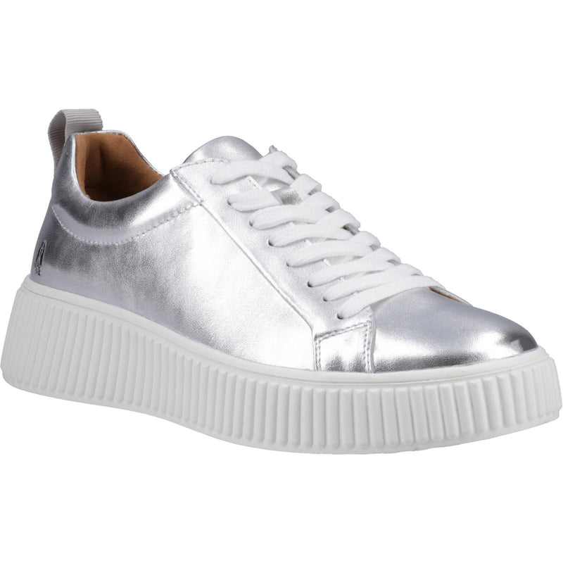 Hush Puppies Harlow Leather Women's Silver Sneakers