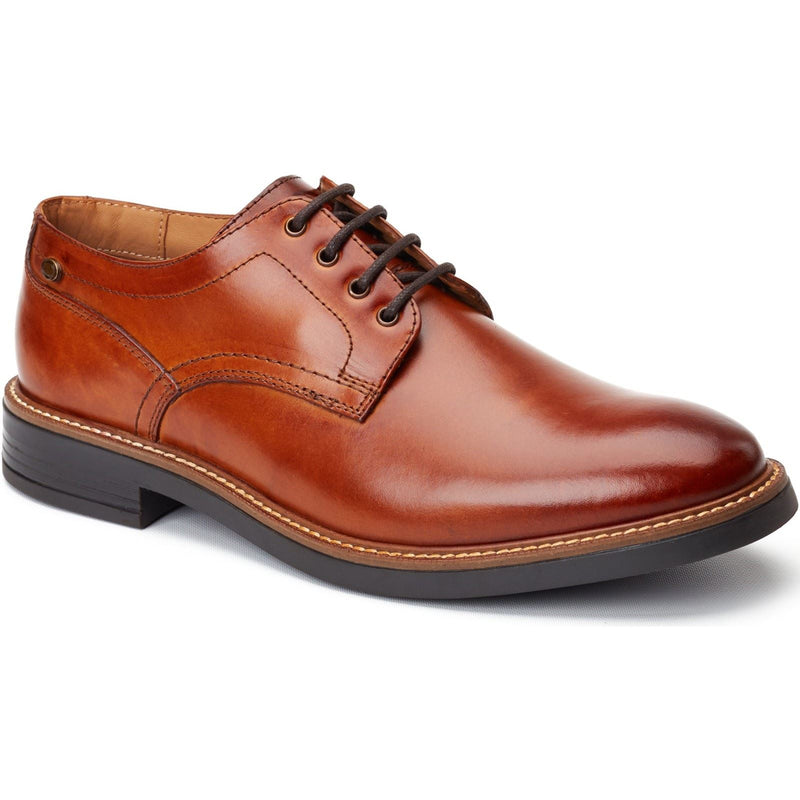 Base London Durham Leather Men's Burnt Tan Lace-Up Shoes