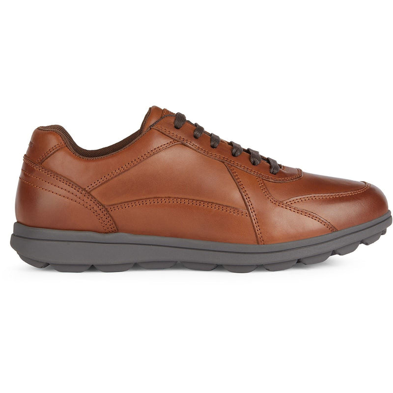 Geox U SPHERICA EC12 Leather Bovine Full Grain Men's Cognac Sneakers