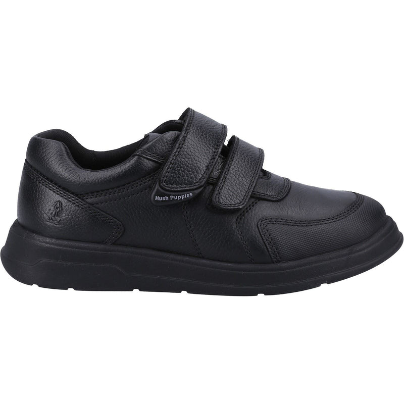 Hush Puppies Ryan SNR Leather Boys's Black Shoes