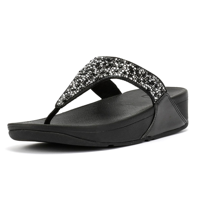 FitFlop Lulu Crystal Mix Women's Black Sandals