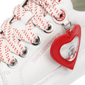 Karl Lagerfeld Kapri Valentine Pendant Leather Women's White/Red Sneakers