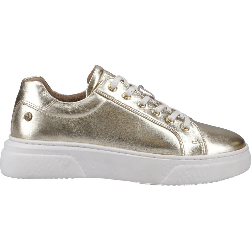 Hush Puppies Kathryn Leather Women's Gold Sneakers