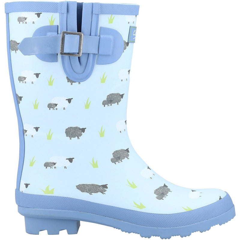 Cotswold Farmyard Mid Rubber Women's Sheep Wellington Boots