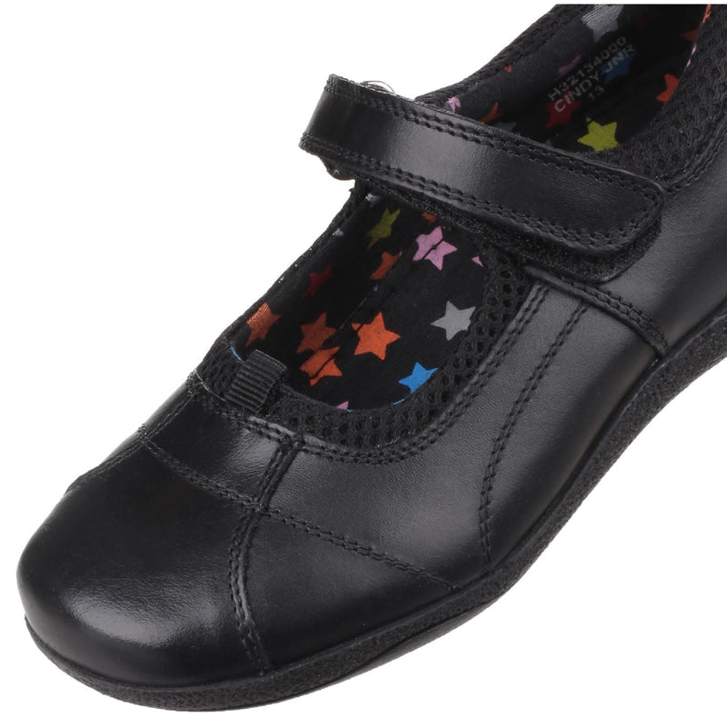 Hush Puppies Cindy Youth Girls Black Leather Shoes