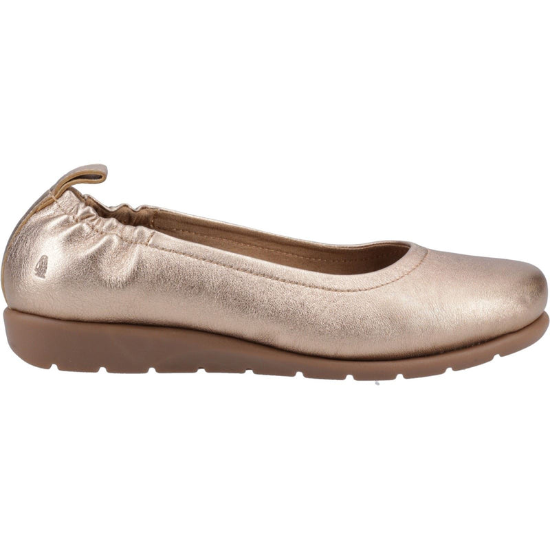 Hush Puppies Skylar Leather Women's Gold Flats