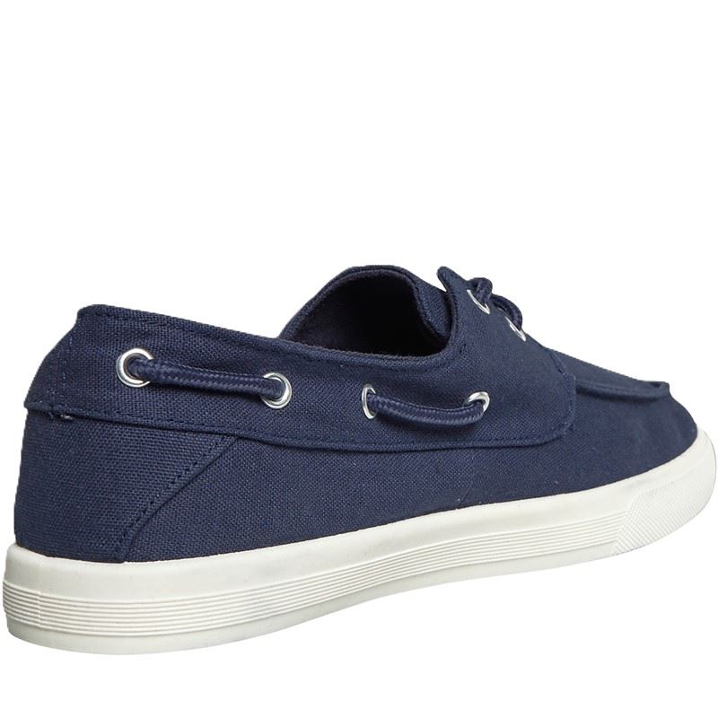 Penguin Sailor Canvas Men's Navy Lace-Up Shoes