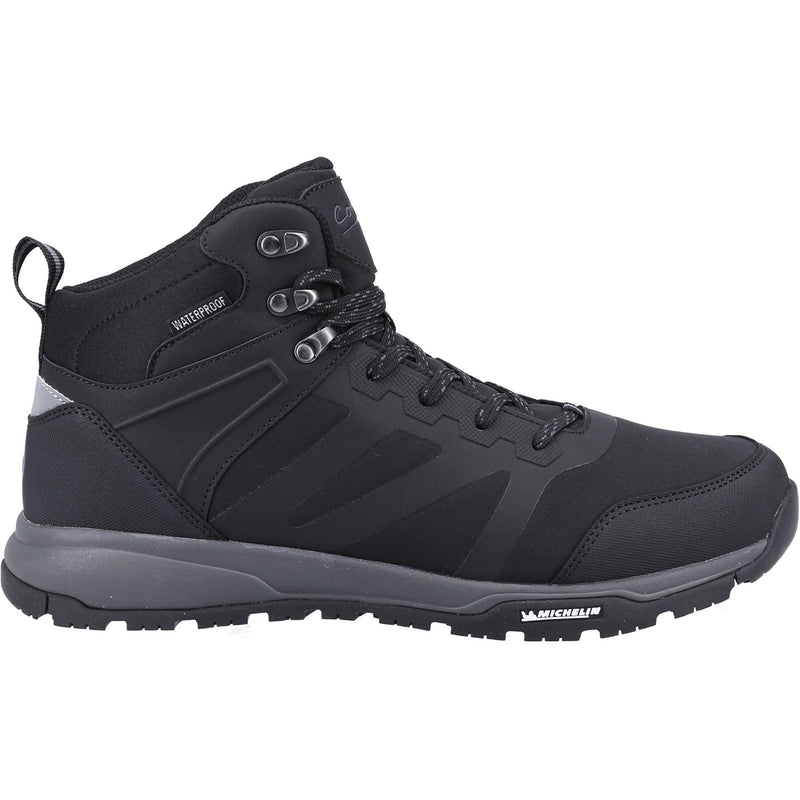Cotswold Kingham Mid Recycled Plastic+Synthetic Pu Men's Black Hiking Boots