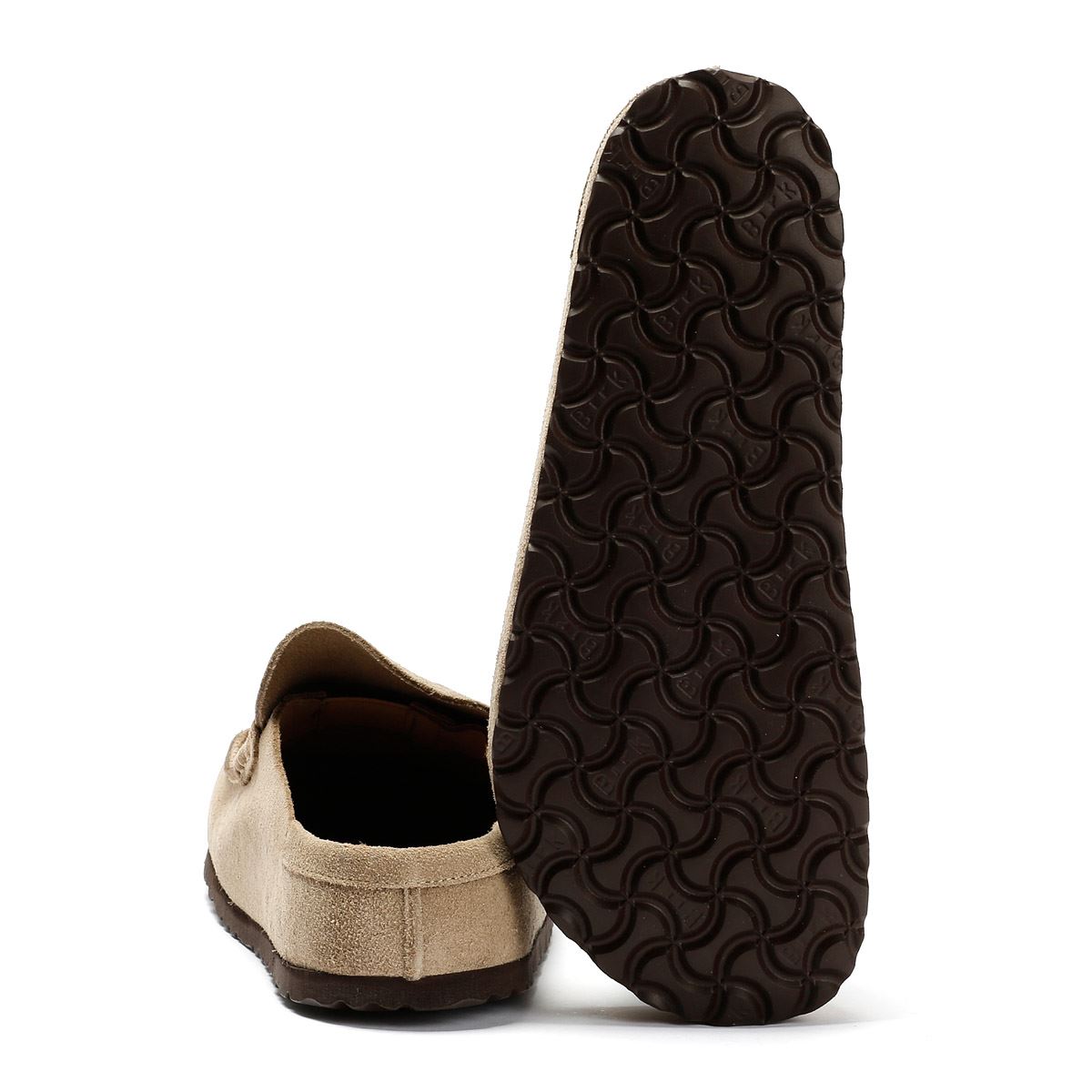 Birkenstock Naples Suede Taupe Regular Clogs