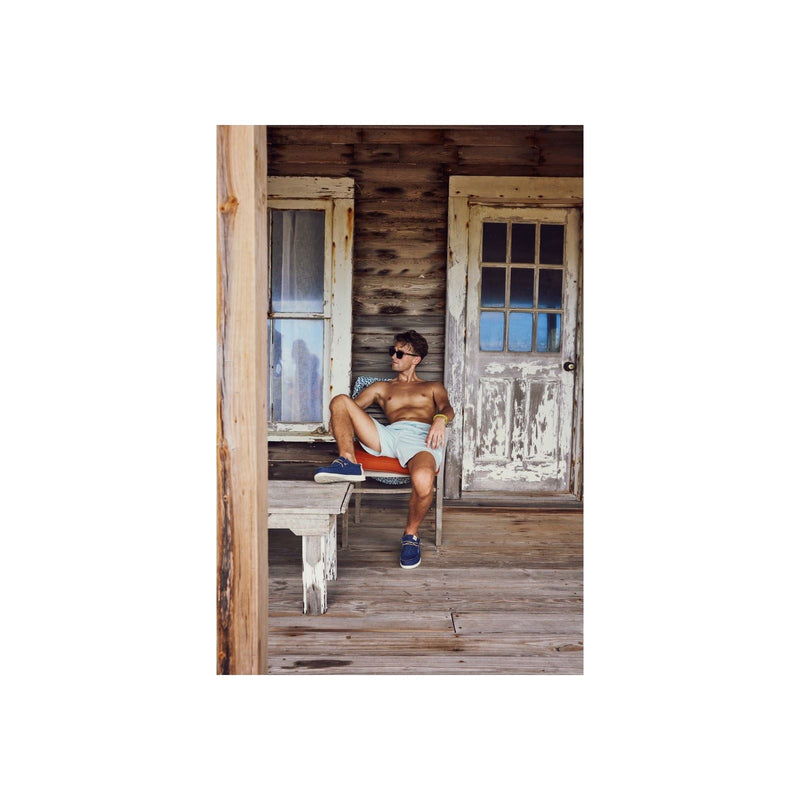 HEYDUDE Wally Coastline Canvas Men's Navy Boat Shoes