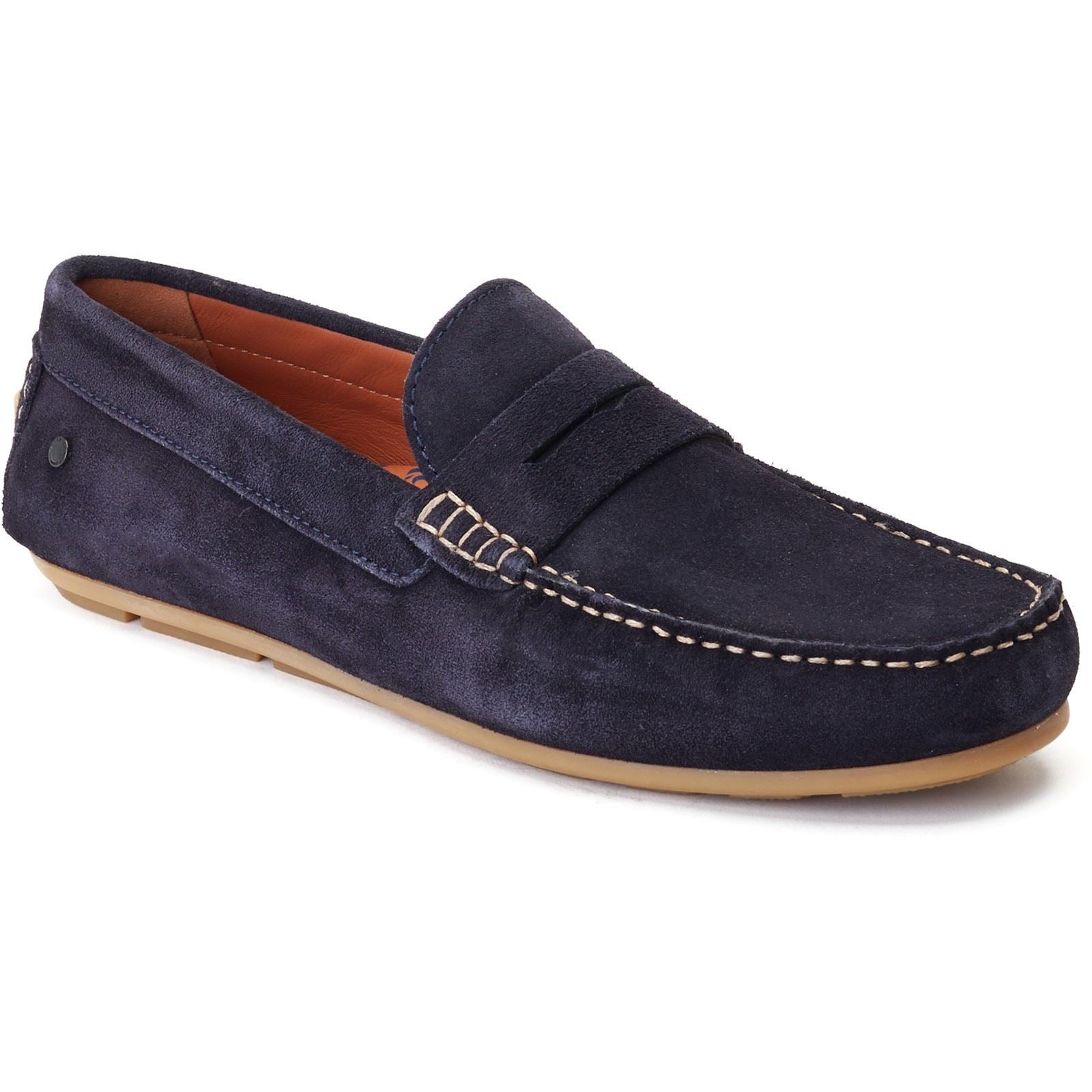 Base London Collins Leather Men's Navy Loafers