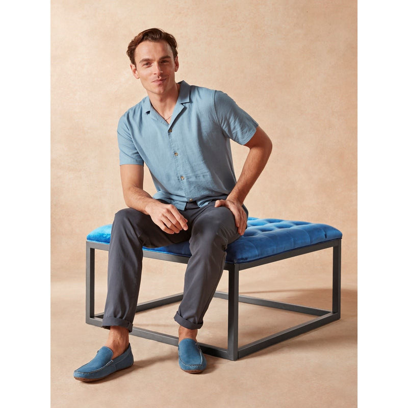 Hush Puppies Ralph Suede Leather Men's Blue Loafers