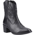 Hush Puppies Wynn Leather Women's Black Heeled Ankle Boots