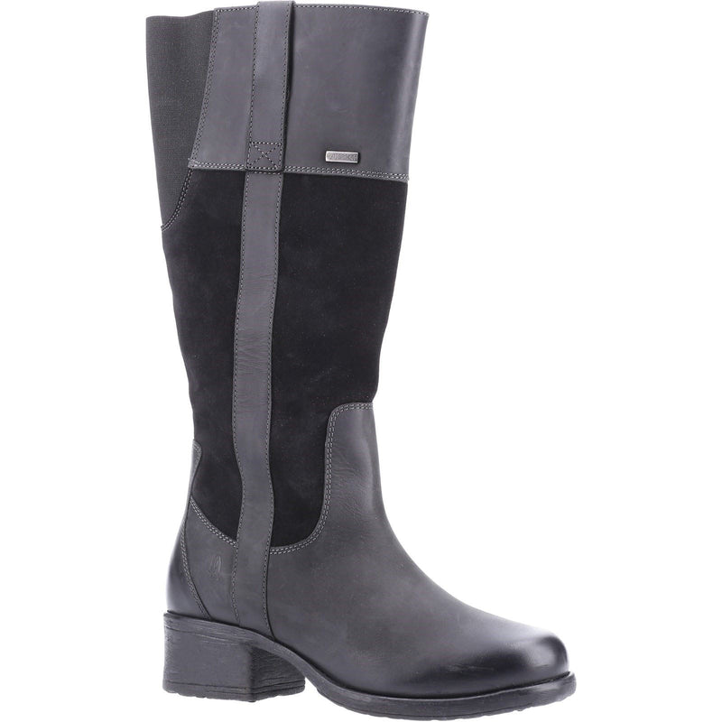 Hush Puppies Samara Leather Women's Black Boots