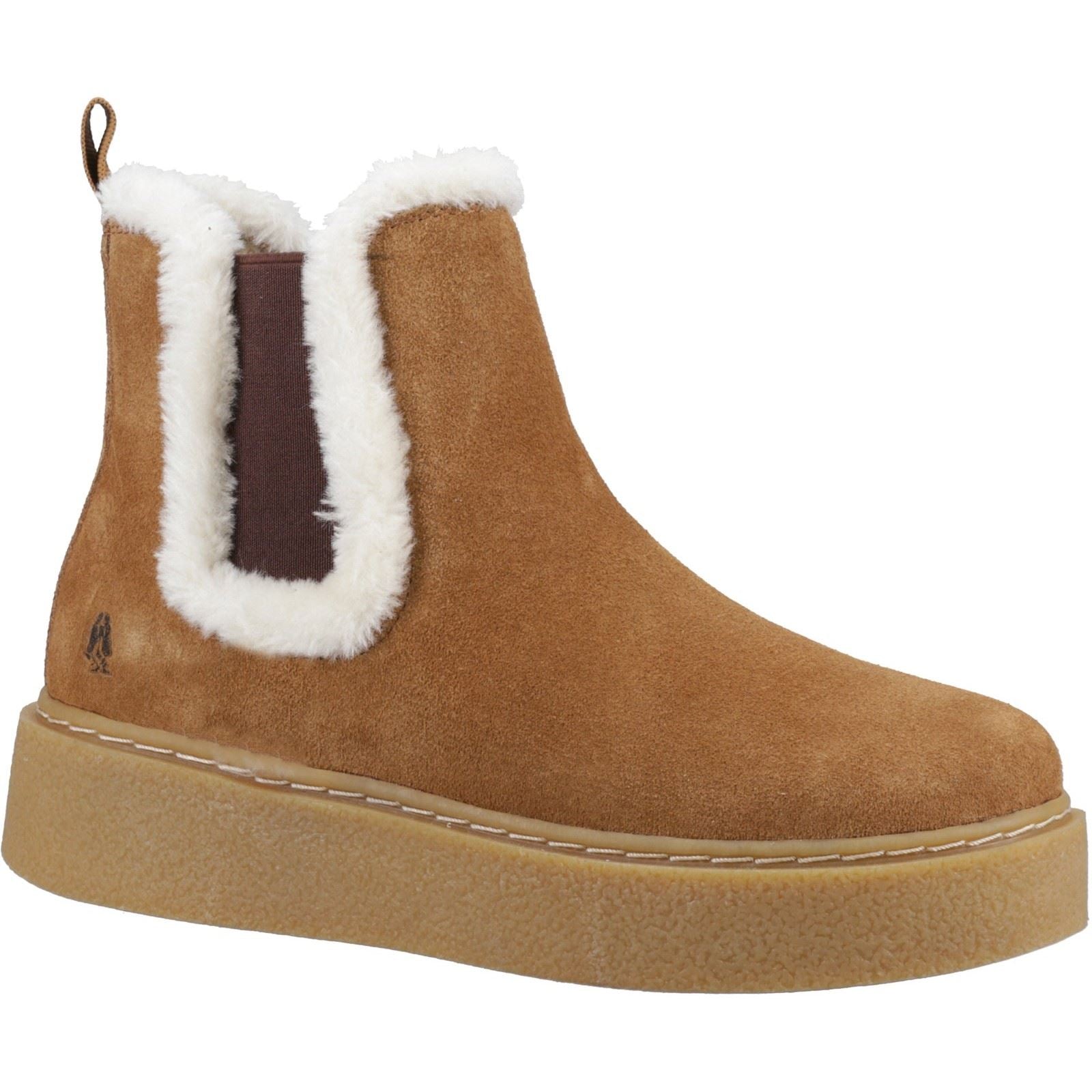 Hush Puppies Bella Suede Women's Tan Flat Chelsea Boots