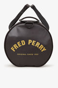 Fred Perry Tonal Classic Barrel Polyester Black/Gold Cross Bag