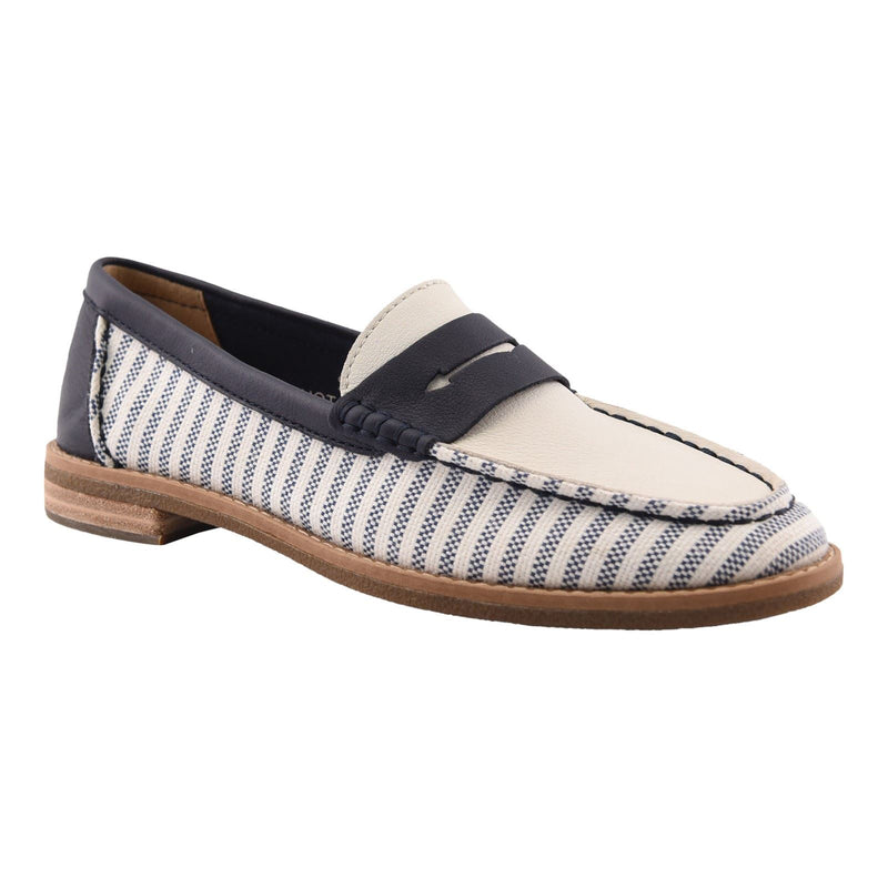 Sperry Port Driving Textile Women's White/Navy Standard Loafers