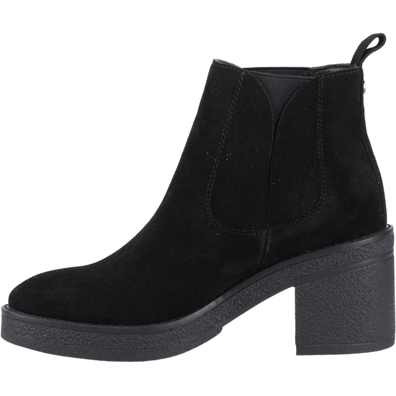 Hush Puppies Felicia Suede Women's Black Heeled Chelsea Boots