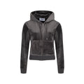 Juicy Couture Robertson Classic Jacket Synthetic Women's Grey Hooded Sweatshirt