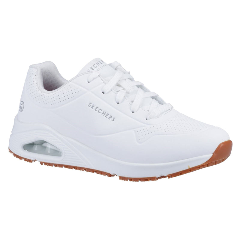 Skechers Workwear Work Relaxed Fit: Uno SR - Sutal Men's White Safety Sneakers