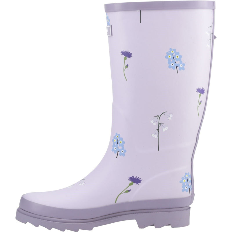 Cotswold Wildflower Tall Rubber Women's Lilac Wellington Boots