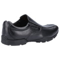 Hush Puppies Elijah Youth Boys Black Leather Loafers