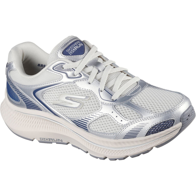 Skechers GO RUN Consistent 2.0 Volt Leather Women's Silver/Navy Sneakers