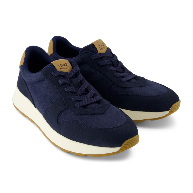 TOMS TRVL LITE Retro Leather Men's Navy Sneakers