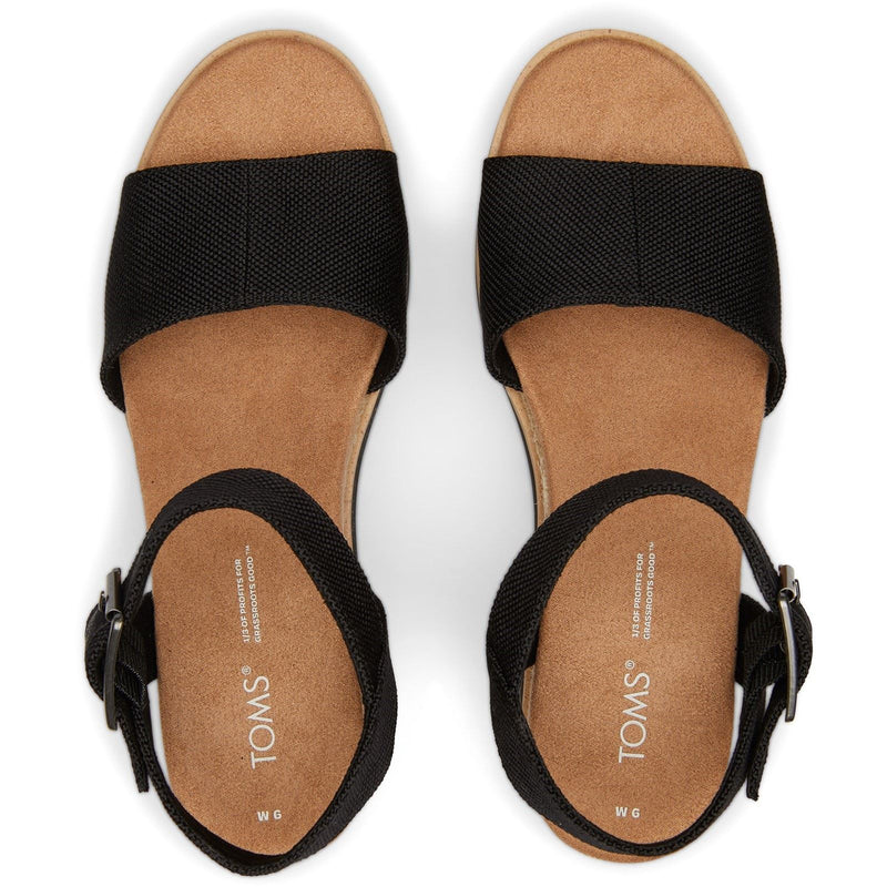 TOMS Diana Synthetic Women's Black Wedges