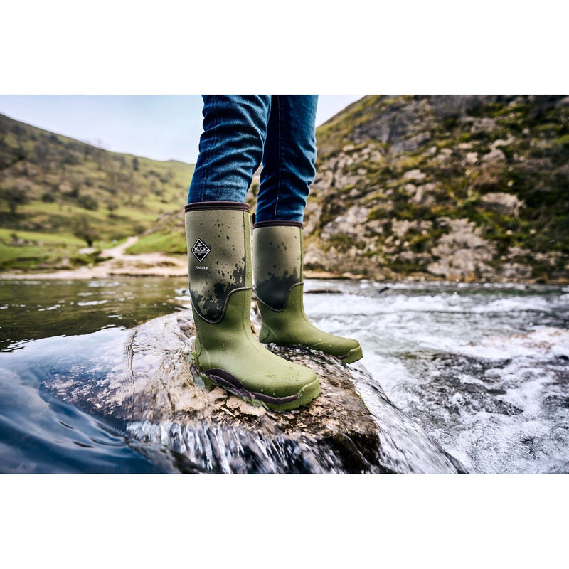 Muck Boots Calder Rubber Olive Wellington Boots