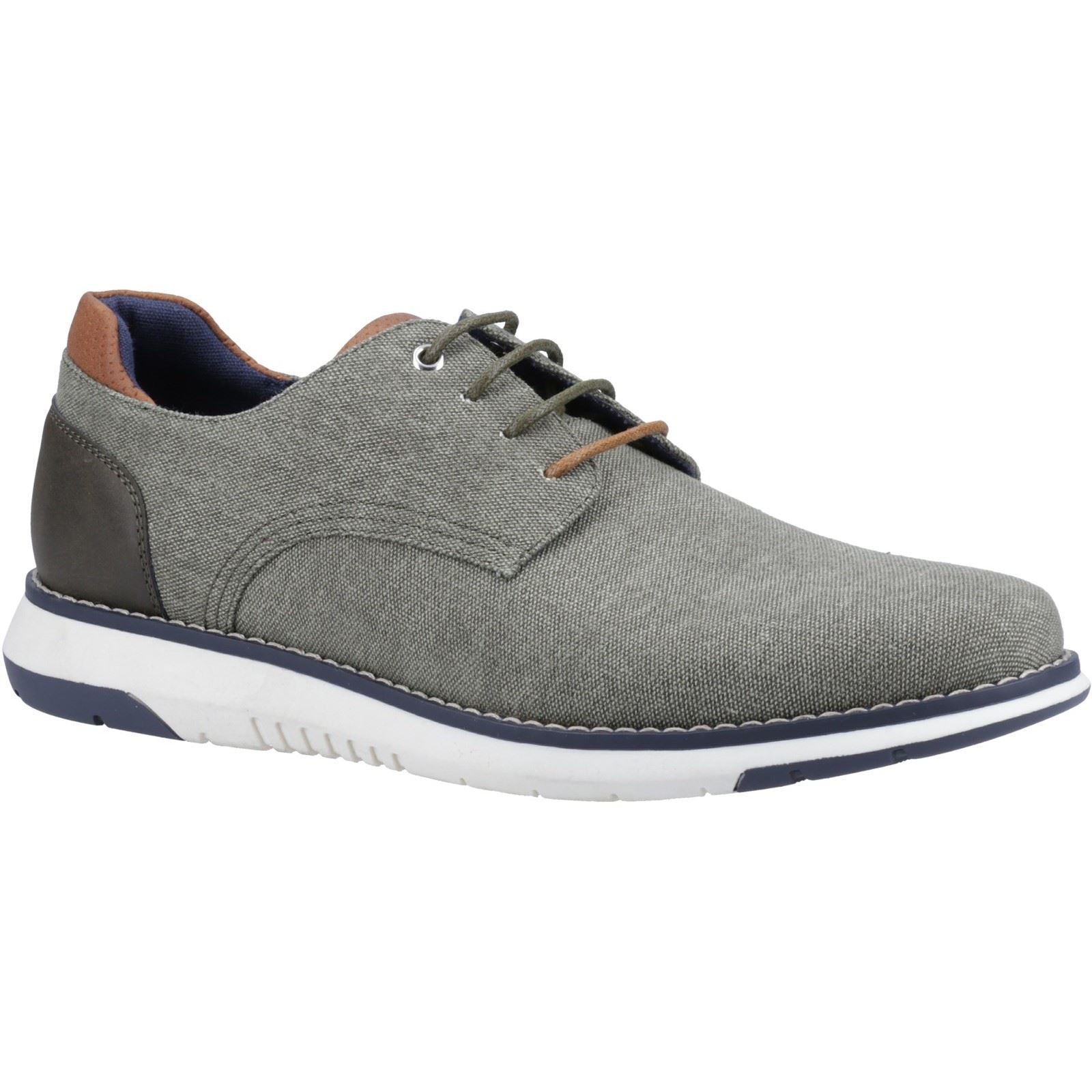 Hush Puppies Bruce Canvas Men's Khaki Lace-Up Shoes